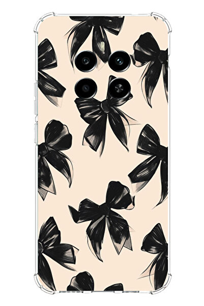 TechTree حافظة سيليكون مطبوع متوافقة مع هاتف Realme 12 4G-12 Plus باللون الأسود