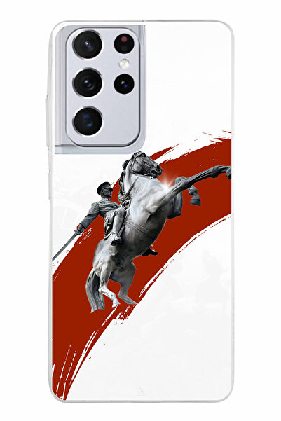 TechTree حافظة سيليكون متوافقة مع هاتف سامسونج جالاكسي S21 ULTRA بتصميم حصان ...