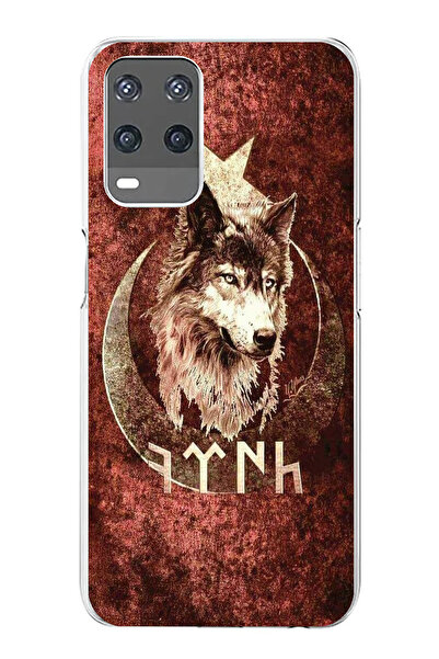 TechTree حافظة سيليكون مطبوع متوافقة مع هاتف OPPO A54 مع كتابة جوك ترك ونقش بوزكويرت