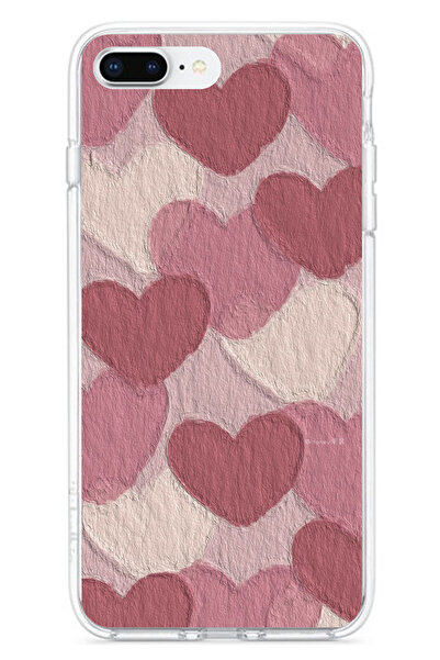 TechTree Printed Silicone Case with Dusty Rose and Pink Heart Compatible with...