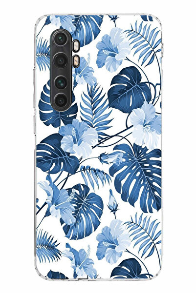 TechTree حافظة سيليكون مطبوع متوافقة مع هاتف Mi Note 10 Lite بنمط أوراق الشجر...