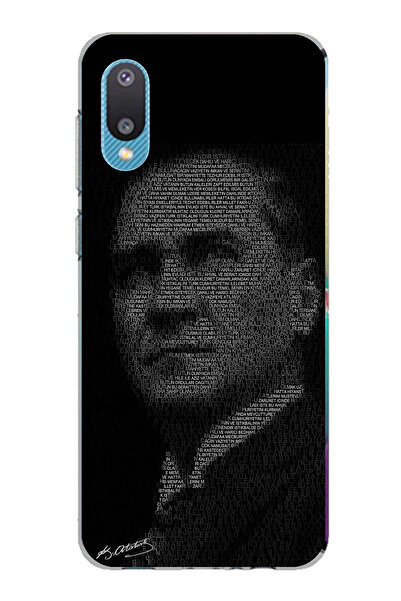 TechTree جراب سيليكون متوافق مع هاتف سامسونج جالاكسي A02 مكتوب عليه هتيبا للش...