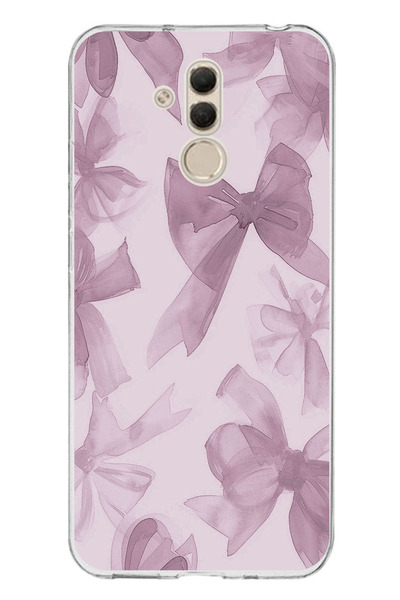 TechTree حافظة سيليكون متوافقة مع هاتف هواوي ميت 20 لايت بلون بنفسجي مطبوع