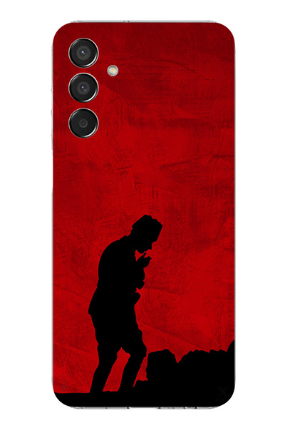 TechTree حافظة سيليكون أتاتورك مطبوع متوافقة مع هاتف سامسونج جالاكسي M15 مع تفاصيل ظل وشكل