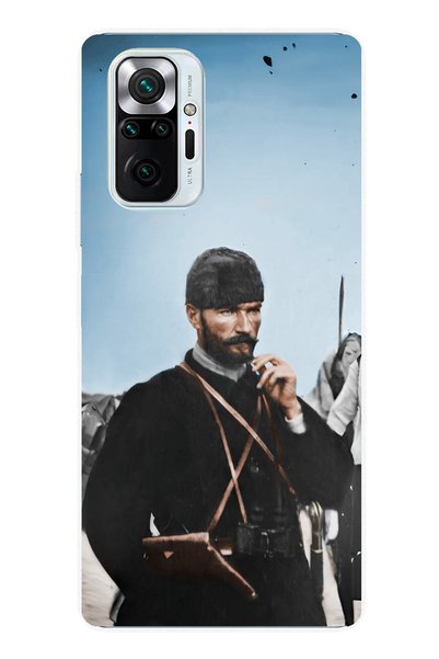 TechTree حافظة سيليكون متوافقة مع هاتف Redmi Note 10 PRO من أتاتورك مطبوع