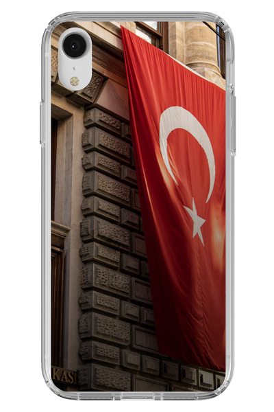 TechTree iPhone Xr Compatible Giant Turkish Flag Printed Silicone Case