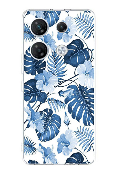 TechTree حافظة سيليكون مطبوع متوافقة مع هاتف Infinix GT 20 PRO بنمط أوراق الش...