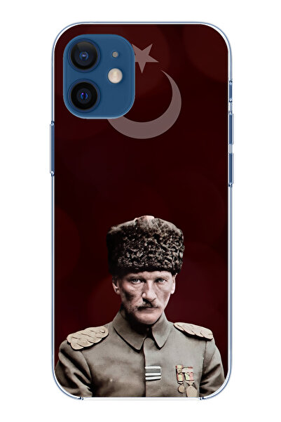 TechTree iPhone 12 Mini Compatible Moon Star and Commander Ataturk Printed Si...
