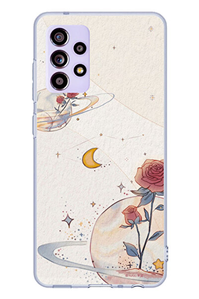 TechTree حافظة سيليكون متوافقة مع هاتف سامسونج جالاكسي A32، بتصميم كوكب ونجمة...