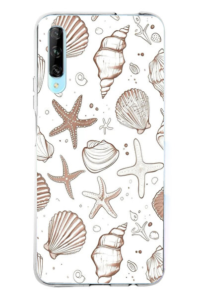 TechTree حافظة سيليكون مطبوع متوافقة مع هاتف Huawei P Smart PRO باللون البني ...