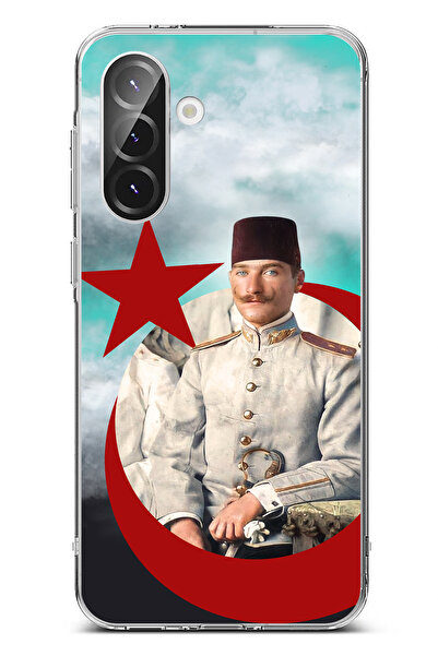 TechTree حافظة سيليكون متوافقة مع هاتف سامسونج جالاكسي A56، سنة الشباب أتاتورك مطبوع