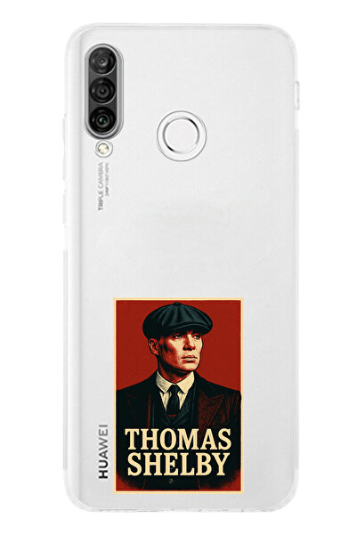 TechTree حافظة سيليكون متوافقة مع هاتف هواوي P30 لايت من توماس شيلبي مطبوع