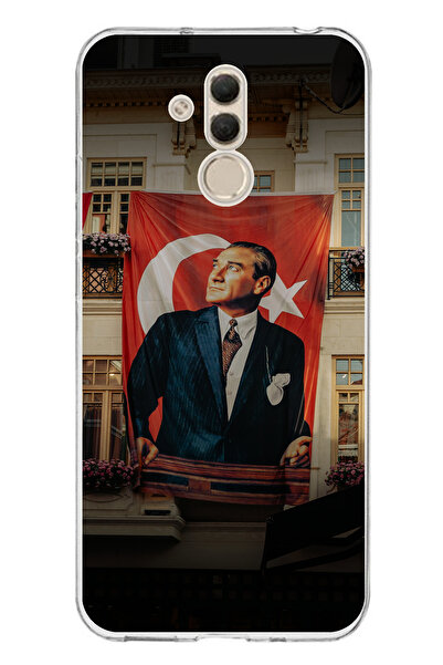 TechTree حافظة سيليكون متوافقة مع هاتف Huawei Mate 20 Lite بتفاصيل العلم العم...