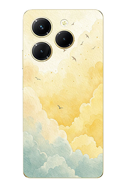 TechTree حافظة سيليكون متوافقة مع هاتف Infinix Hot 40-40 PRO باللونين الأصفر ...