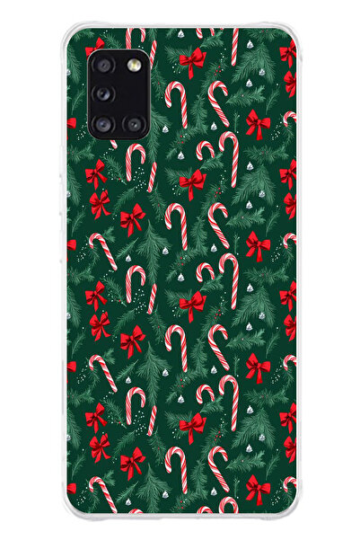 TechTree حافظة سيليكون متوافقة مع هاتف سامسونج جالاكسي A31 لشجرة عيد الميلاد ...