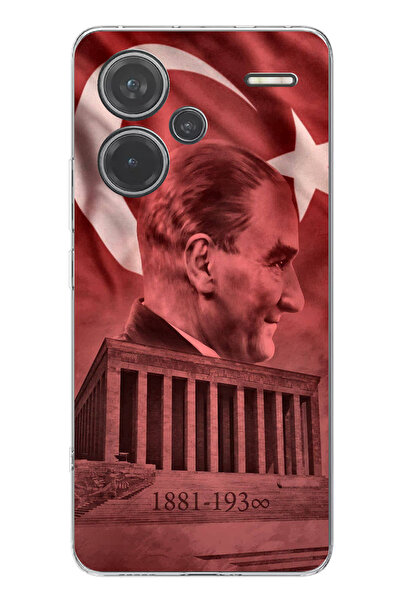 TechTree حافظة سيليكون متوافقة مع Redmi Note 13 PRO PLUS تحمل صورة أتاتورك وا...