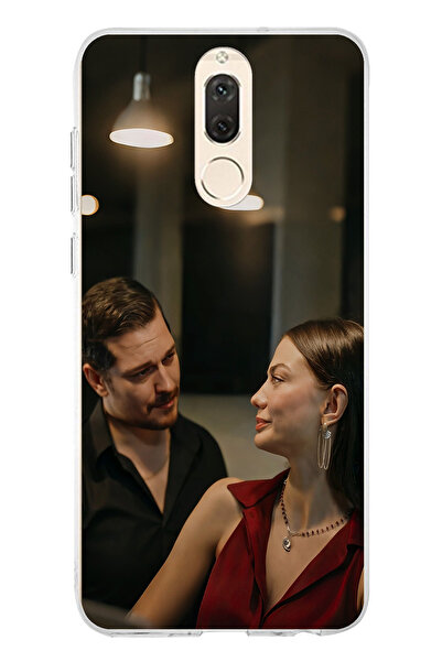 TechTree حافظة سيليكون متوافقة مع هاتف Huawei Mate 10 Lite - Eşref وNisan مطبوع