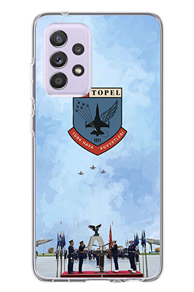 TechTree حافظة سيليكون متوافقة مع هاتف سامسونج جالاكسي A72 من القوات الجوية التركية مطبوع