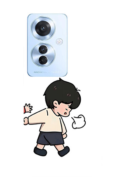 TechTree حافظة سيليكون متوافقة مع هاتف OPPO Reno 11F - مجموعة مزدوجة مطبوع