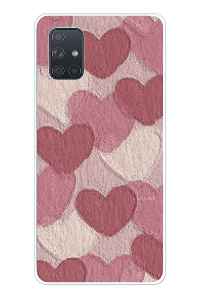 TechTree حافظة سيليكون متوافقة مع هاتف سامسونج جالاكسي A71 باللون الوردي البا...