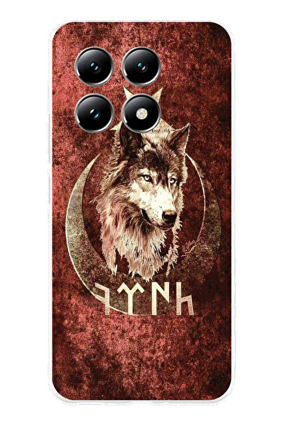 TechTree جراب سيليكون مطبوع متوافق مع هاتف Xiaomi Mi 14T PRO مع كتابة جوك ترك ونقش بوزكويرت