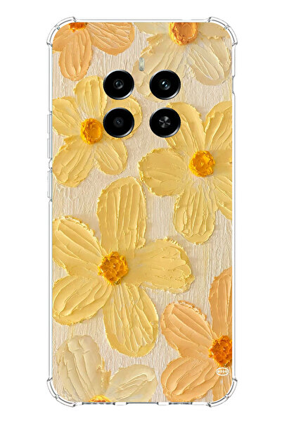 TechTree حافظة سيليكون متوافقة مع هاتف Realme 12 4G-12 بلس بلمسة الشمس الصفرا...