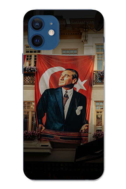 TechTree iPhone 12-12 Pro Compatible Ataturk Printed Silicone Case with Giant...