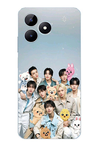 TechTree حافظة سيليكون مطبوع متوافقة مع هاتف Realme Note 50 بتصميم فرقة K-Pop...