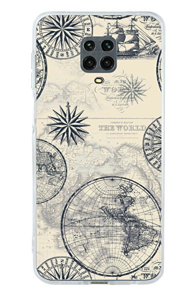 TechTree حافظة سيليكون متوافقة مع هاتف Redmi Note 9 PRO-9S تحتوي على خريطة ال...