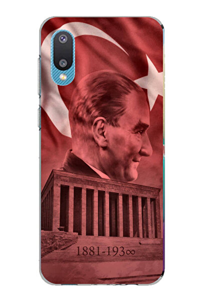 TechTree حافظة سيليكون متوافقة مع هاتف سامسونج جالاكسي A02 تحمل صورة أتاتورك ...