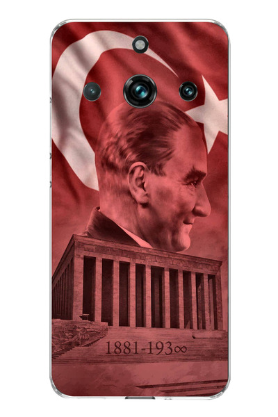 TechTree حافظة سيليكون متوافقة مع Realme 11 PRO-11 PRO PLUS تصور صورة أتاتورك...