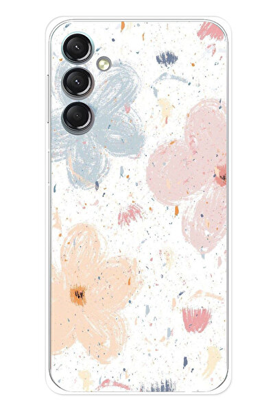 TechTree حافظة سيليكون مطبوع متوافقة مع هاتف سامسونج جالاكسي A24 بنمط زهور تج...