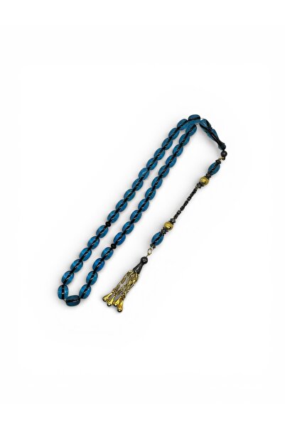 EnazStore Special Antique Model Design Brass Tassels Blue Fire Amber