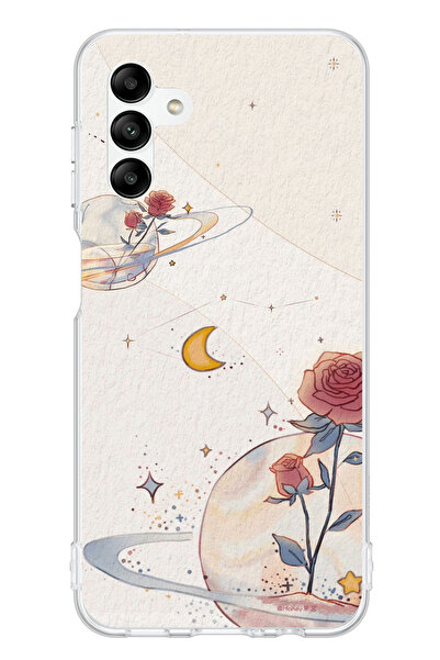 TechTree Samsung Galaxy A04S Compatible Planet, Star and Rose Printed Silicone Case
