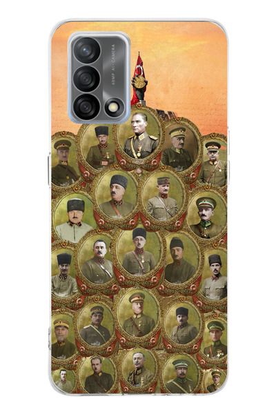 TechTree حافظة سيليكون متوافقة مع هاتف OPPO A74 من أتاتورك وقادة الحرب للتحري...