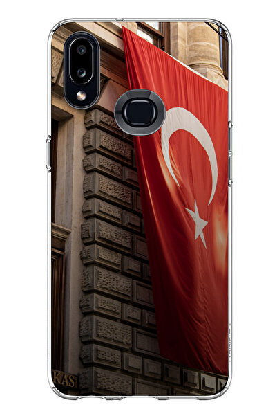 TechTree حافظة سيليكون متوافقة مع هاتف سامسونج جالاكسي A10S بتصميم العلم التر...