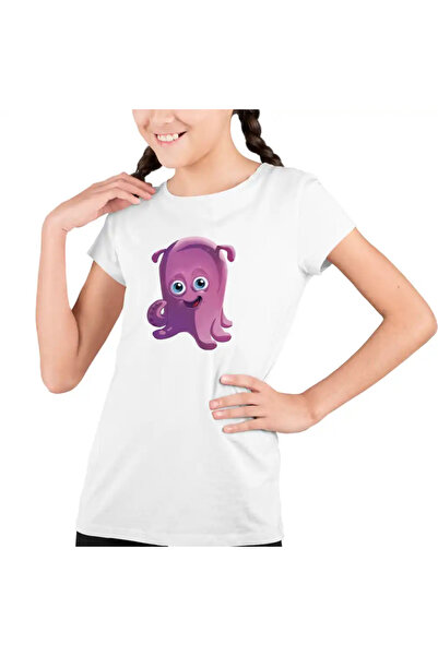 OEM Tricou Copii Fete Finding Nemo Caracatita Pearl Viata Marina Ocean
