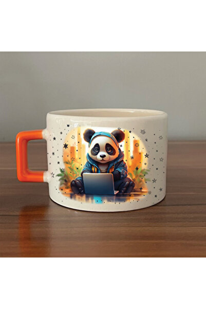Kırtasiye Ofisi الباندا الحزينة - المهنة: مبرمج، كوب هدية مهنية مربع الشكل بم...