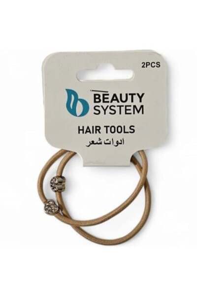BEAUTY SYSTEM ربطات شعر ذهبية، قطعتان