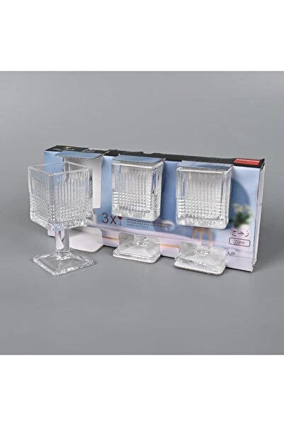 Generic Square Engraved Glass Hospitality Cups Set of 4