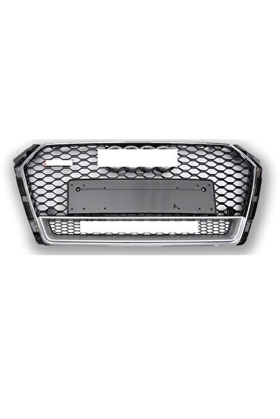 AMARA GARAGE AUDİ A4 (2015-2019) QUATRO YAZILI KROM/SİYAH ÖN PANJUR SETİ