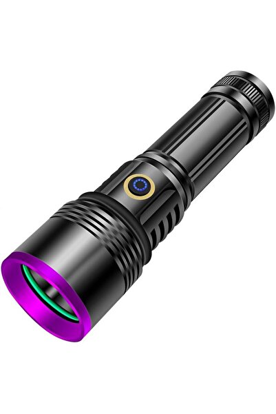 AyrStore 365nm LED UV El Feneri 20W Güç | 3000mAh Şarjlı Alüminyum Gövde Prof...