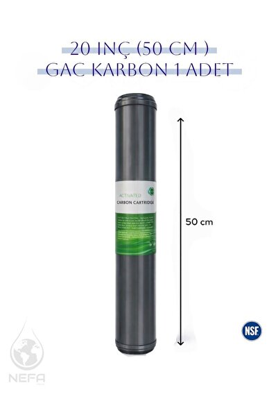 Nefa 20 Inç Su Arıtma Cihazları Için -GAC KARBON- Filtre (1 adet)