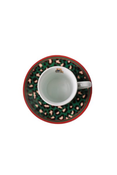 Sivella Leopard Teddy Bear Porcelain Coffee Cup