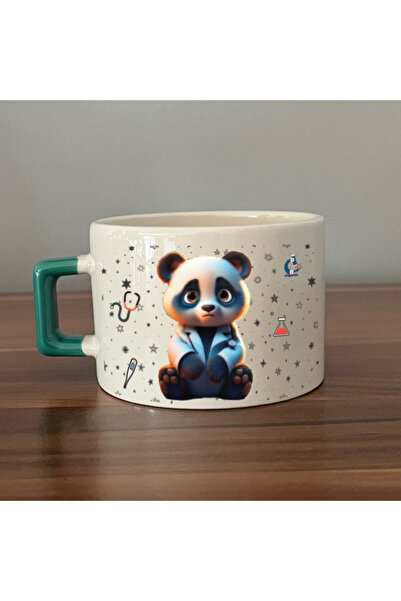 Kırtasiye Ofisi الباندا الحزينة والحزينة - المهنة: طبيب، كوب هدية مهنية مربع ...