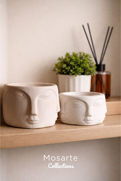 Mosarte Buda Series Minimalist Soyut Yüz Vazo / Heykel – Modern Dekoratif Obj...