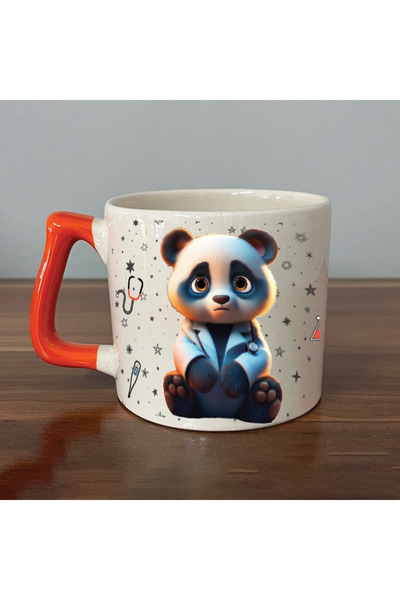 Kırtasiye Ofisi الباندا الحزينة والحزينة - المهنة: طبيب، كوب هدية للمهنة الرا...