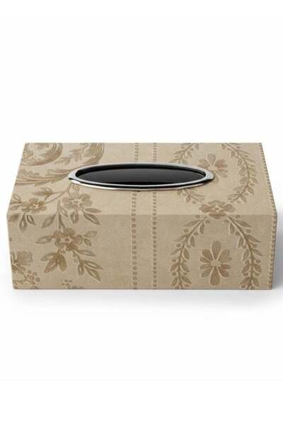 Roomlyne Romlin Decorative Tissue Box Cover with Floral Pattern in Beige