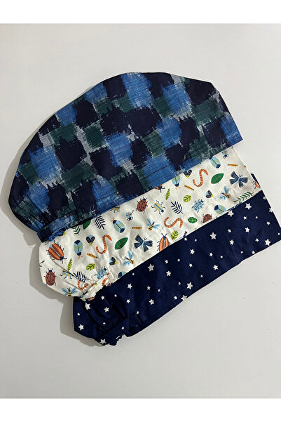 AYS 3' Lü Hemşire Doktor Cerrahi Geniş Kalıp Poplin Pamuklu Medikal Bone Aşçı...