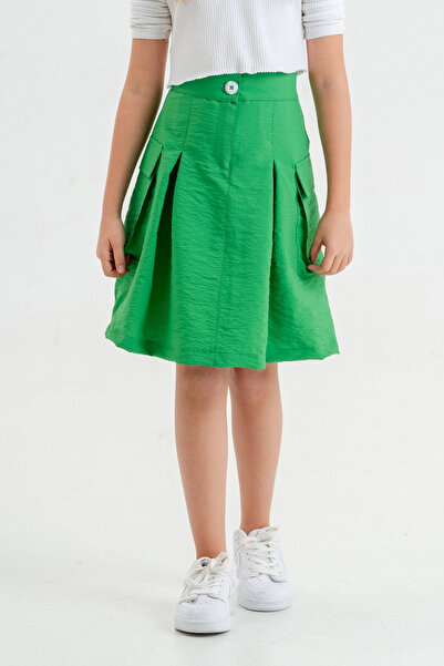 GİYİCEM TEKSTİL Fusta pentru fete, pachet de buzunar cargo basic piese 2933